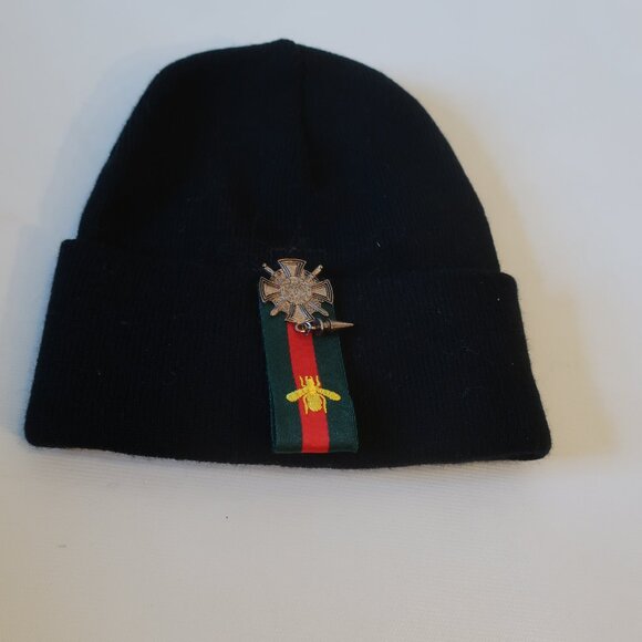 NWOT Womens Tina Demel Black Red Web Cicada Hat OS * COLOR: BLACK, RED, GREEN SI - Picture 1 of 3